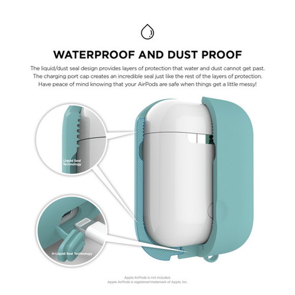 elago ���饴<BR>AirPods WaterProof Case <BR>for AirPods<BR>��Coral Blue��<BR>EL_APDCSSCWC_CB