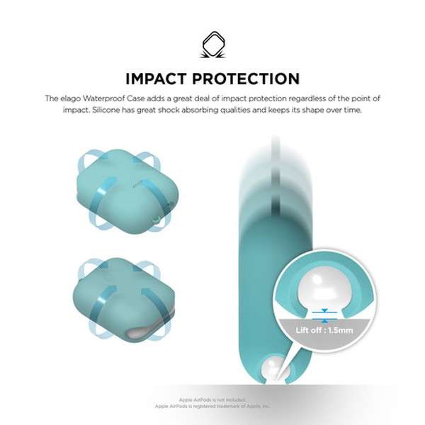 elago ���饴<BR>AirPods WaterProof Case <BR>for AirPods<BR>��Coral Blue��<BR>EL_APDCSSCWC_CB
