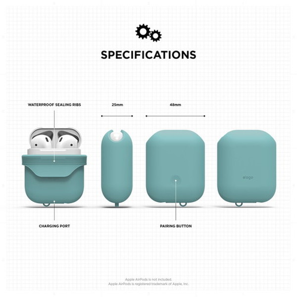 elago ���饴<BR>AirPods WaterProof Case <BR>for AirPods<BR>��Coral Blue��<BR>EL_APDCSSCWC_CB