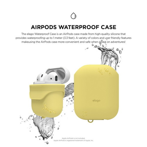 elago ���饴<BR>AirPods WaterProof Case <BR>for AirPods<BR>��Creamy Yellow��<BR>EL_APDCSSCWC_CY