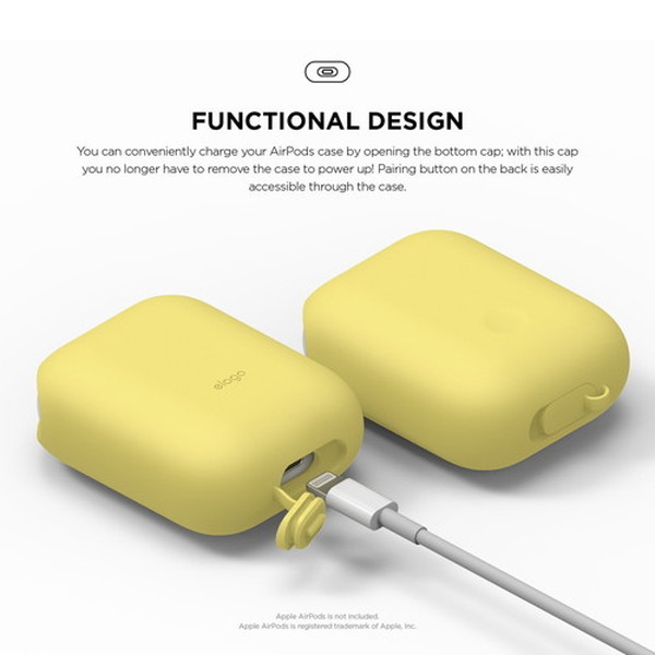 elago ���饴<BR>AirPods WaterProof Case <BR>for AirPods<BR>��Creamy Yellow��<BR>EL_APDCSSCWC_CY