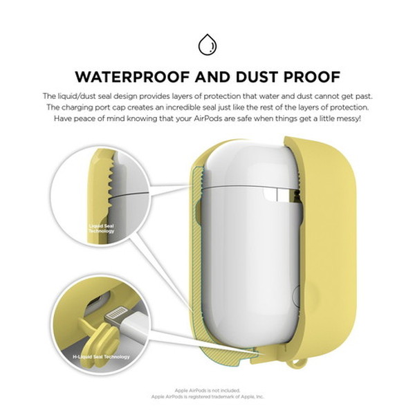 elago ���饴<BR>AirPods WaterProof Case <BR>for AirPods<BR>��Creamy Yellow��<BR>EL_APDCSSCWC_CY