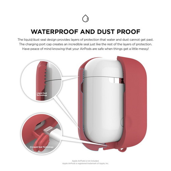 elago ���饴<BR>AirPods WaterProof Case <BR>for AirPods<BR>��Italian Rose��<BR>EL_APDCSSCWC_IR
