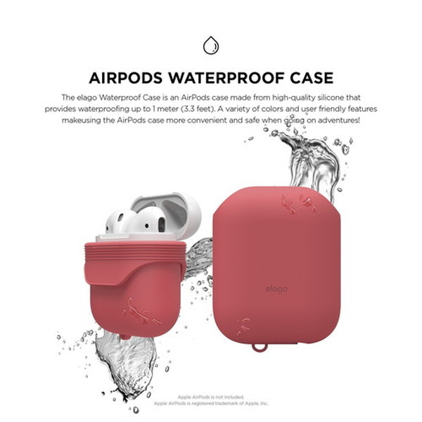elago ���饴<BR>AirPods WaterProof Case <BR>for AirPods<BR>��Italian Rose��<BR>EL_APDCSSCWC_IR