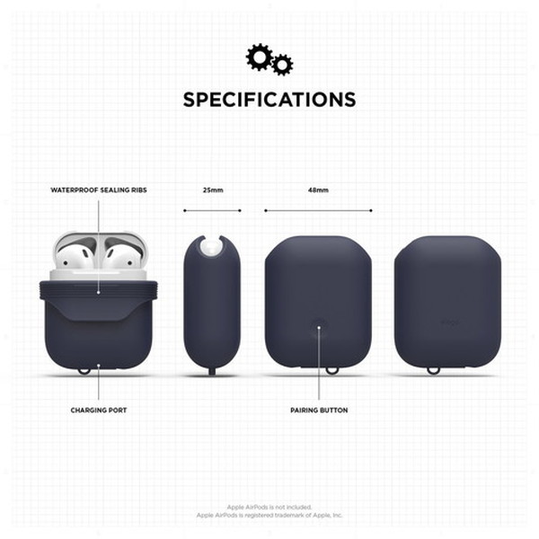 elago ���饴<BR>AirPods WaterProof Case <BR>for AirPods<BR>��Jean Indigo��<BR>EL_APDCSSCWC_JI