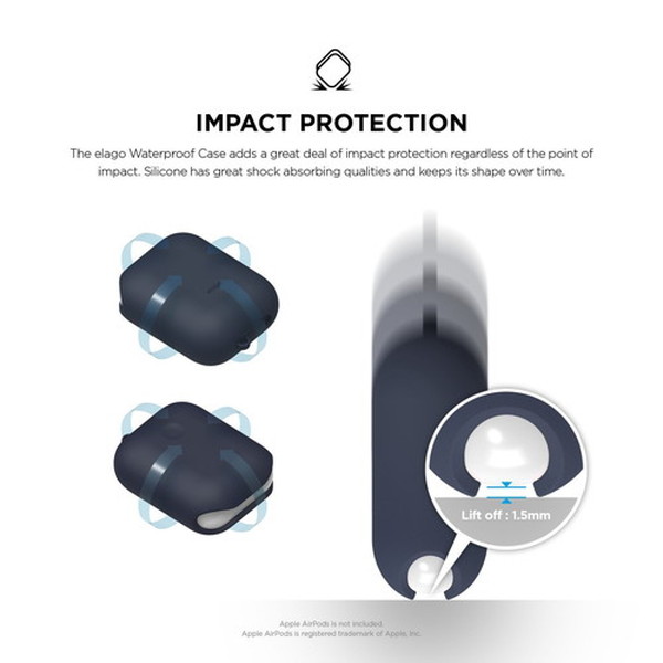 elago ���饴<BR>AirPods WaterProof Case <BR>for AirPods<BR>��Jean Indigo��<BR>EL_APDCSSCWC_JI