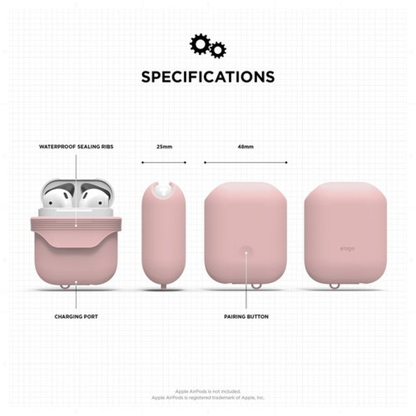 elago ���饴<BR>AirPods WaterProof Case <BR>for AirPods<BR>��Lovely Pink��<BR>EL_APDCSSCWC_PK