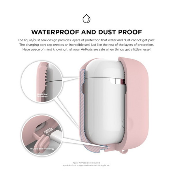 elago ���饴<BR>AirPods WaterProof Case <BR>for AirPods<BR>��Lovely Pink��<BR>EL_APDCSSCWC_PK