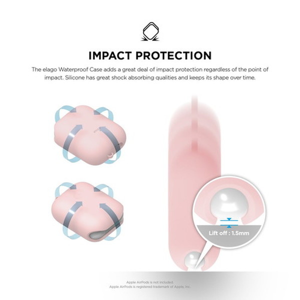 elago ���饴<BR>AirPods WaterProof Case <BR>for AirPods<BR>��Lovely Pink��<BR>EL_APDCSSCWC_PK