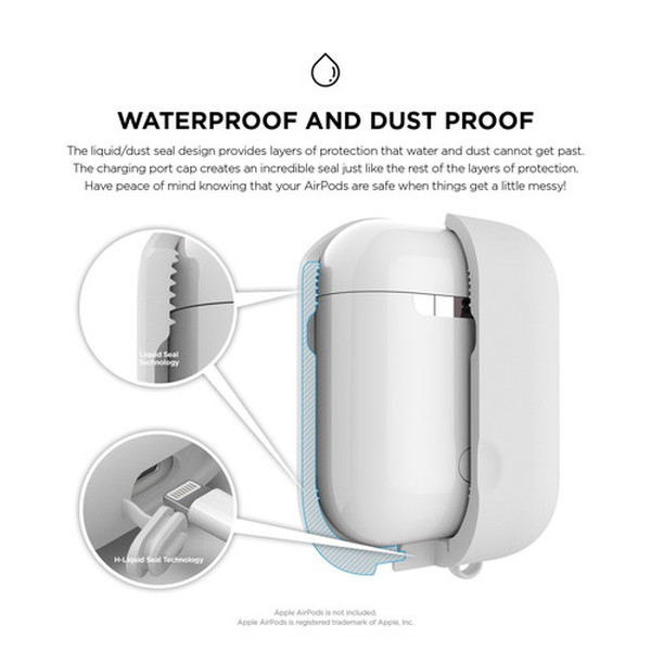 elago ���饴<BR>AirPods WaterProof Case <BR>for AirPods<BR>��White��<BR>EL_APDCSSCWC_WH
