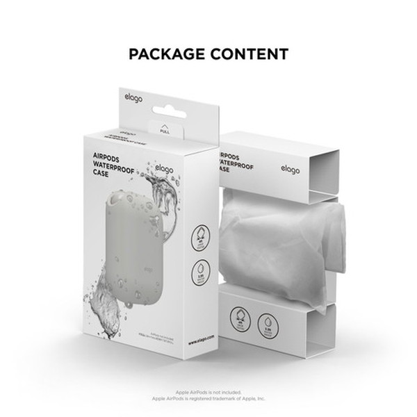 elago ���饴<BR>AirPods WaterProof Case <BR>for AirPods<BR>��White��<BR>EL_APDCSSCWC_WH