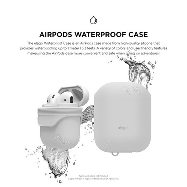 elago ���饴<BR>AirPods WaterProof Case <BR>for AirPods<BR>��White��<BR>EL_APDCSSCWC_WH