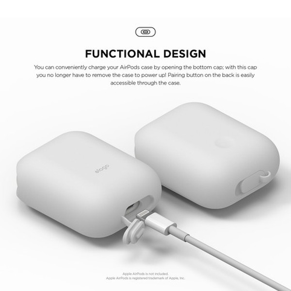 elago ���饴<BR>AirPods WaterProof Case <BR>for AirPods<BR>��White��<BR>EL_APDCSSCWC_WH