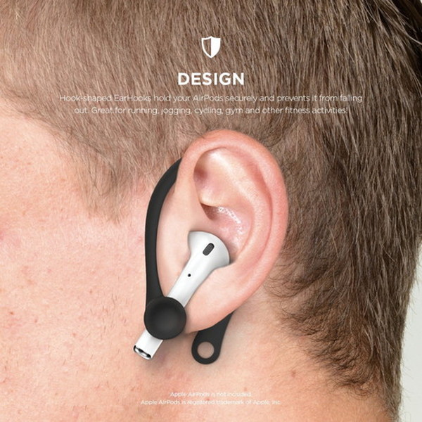 elago ���饴<BR>Ear Hook<BR>for AirPods<BR>��Black��<BR>EL_APDCSTPEH_BK