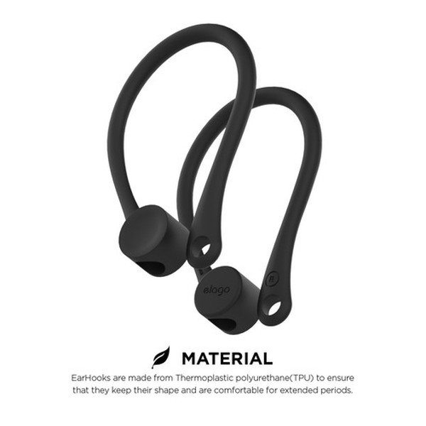 elago ���饴<BR>Ear Hook<BR>for AirPods<BR>��Black��<BR>EL_APDCSTPEH_BK