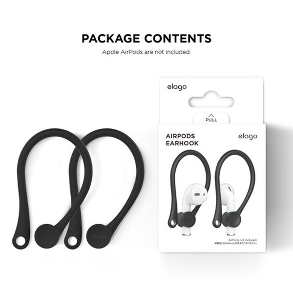 elago ���饴<BR>Ear Hook<BR>for AirPods<BR>��Black��<BR>EL_APDCSTPEH_BK