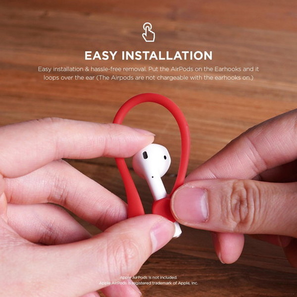 elago ���饴<BR>Ear Hook<BR>for AirPods<BR>��Red��<BR>EL_APDCSTPEH_RD