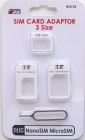 Willcom�����륳��SIM CARD ADAPTOR 3size�ԥۥ磻�ȡ�NSA-03WH