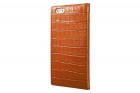 GRAMASCrocodile Patterned Full Leather Case for iPhone6Plus Tan�ԥ����������롦�����LC825PTA