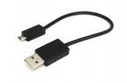 QTJmicroUSB���ͥ����б���������USB�����֥��20cm/�֥�å���QX-041BK