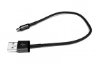 QTJmicroUSB���ͥ����б����š��̿�USB���ȥ��󥰥����֥��20cm/�֥�å���QX-044BK