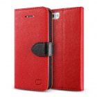 Sanctuary���󥯥��奢��Lific Saffiano Diary casefor iPhone5/5s/SE�ԥ�å�+�֥�å���LF_IP5CSPLSD_RD