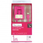 OSMA������MFIǧ��Lightning��AC���Ŵ��1m�ˡ�1A/�ԥ󥯡�AC-L01-3P