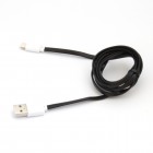 QTJmicroUSB���ͥ����б�USB�ե�åȥ����֥��120cm/�֥�å���QX-047BK