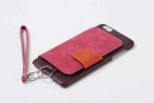 RAKUNI�ܵ��ץ�����Leather Case with Strapfor iPhone6Plus/6sPlus �ԥ饺�٥꡼ (�ԥ󥯡��ѡ��ץ�)�� RAK-Ca6sp-01-ras
