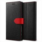 Sanctuary���󥯥��奢��Lific Saffiano Diaryfor Xperia X Performance��Black+Red��LF_XXPCSPLSD_BK