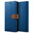 Sanctuary���󥯥��奢��Lific Saffiano Diaryfor Xperia X Performance��Darkblue+Brown��LF_XXPCSPLSD_BL