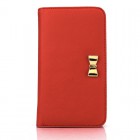 Fantastick!Diary Wallet Case(������å�)for iPhone7��Ribbon Red��I7Y06-16B761-06