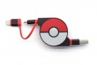 cheero������2in1 Retractable USB Cablewith LightningPOKEMON version��Red/70cm��CHE-245-RE