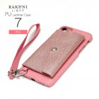 RAKUNILIGHT PU Leather Case Pocketfor iPhone7�ԥԥ󥯡�RCP-7-PK