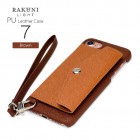RAKUNILIGHT PU Leather Case Pocketfor iPhone7�ԥ֥饦���RCP-7-BR
