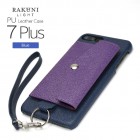 RAKUNILIGHT PU Leather Case Pocketfor iPhone7Plus�ԥ֥롼��RCP-7P-BL