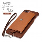 RAKUNILIGHT PU Leather Case Pocketfor iPhone7Plus�ԥ֥饦���RCP-7P-BR