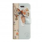 HappymoriEmbroidered Ribbon��Ģ�������� for iPhoneSE/5s/5�ԥ֥롼��