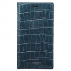 GRAMAS COLORS"EURO Passione Croco" Book PU Leather Case for iPhoneX/iPhoneXS��NVY��CLC-60337NVY