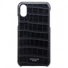 GRAMAS COLORS"EURO Passione Croco" Shell PU Leather for iPhoneX/iPhoneXS��BLK��CSC-60347BLK
