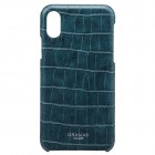 GRAMAS COLORS"EURO Passione Croco" Shell PU Leather for iPhoneX/iPhoneXS��NVY��CSC-60347NVY