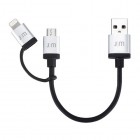 Just MobileAluCable Duo mini 2-in-1 cableUSB���š��̿������֥��10cm��JM10293