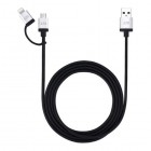 Just MobileAluCable Duo 2-in-1 cableUSB���š��̿������֥��1.5m��JM10294