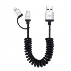 Just MobileAluCable Duo Twist 2-in-1 cableUSB���š��̿������֥��1.8m��JM10295