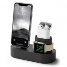 elago���饴Charging Hub�ޥ���������for iPhone/AirPods/Apple Watch��Black��EL_IAASTSC3S_BK