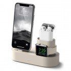 elago���饴Charging Hub�ޥ���������for iPhone/AirPods/Apple Watch��Classic White��EL_IAASTSC3S_CW