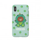 KH VATECLINE FRIENDS�ʥ饤��ե�󥺡�JUNGLEBROWN CASEfor iPhoneX�ԥ����륹��KCL-DDB001