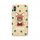 KH VATECLINE FRIENDS�ʥ饤��ե�󥺡�JUNGLEBROWN CASEfor iPhoneX�ԥ��ĥ͡�KCL-DFB001