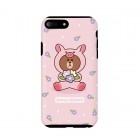 KH VATECLINE FRIENDS�ʥ饤��ե�󥺡�JUNGLEBROWN CASEfor iPhone7Plus/iPhone8Plus�ԥ֥���KCL-DPB003