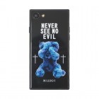 VELOCITYGIZMOBIESMILKBOY SEE NO EVILBEARS���饹���㥱�åȥ����� for iPhone7/iPhone8��BK��BJ-0001-IP78-BLAK